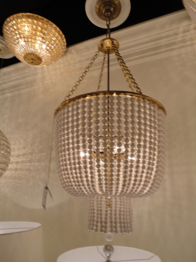 Ivory beaded chandelier by Aerin Lauder